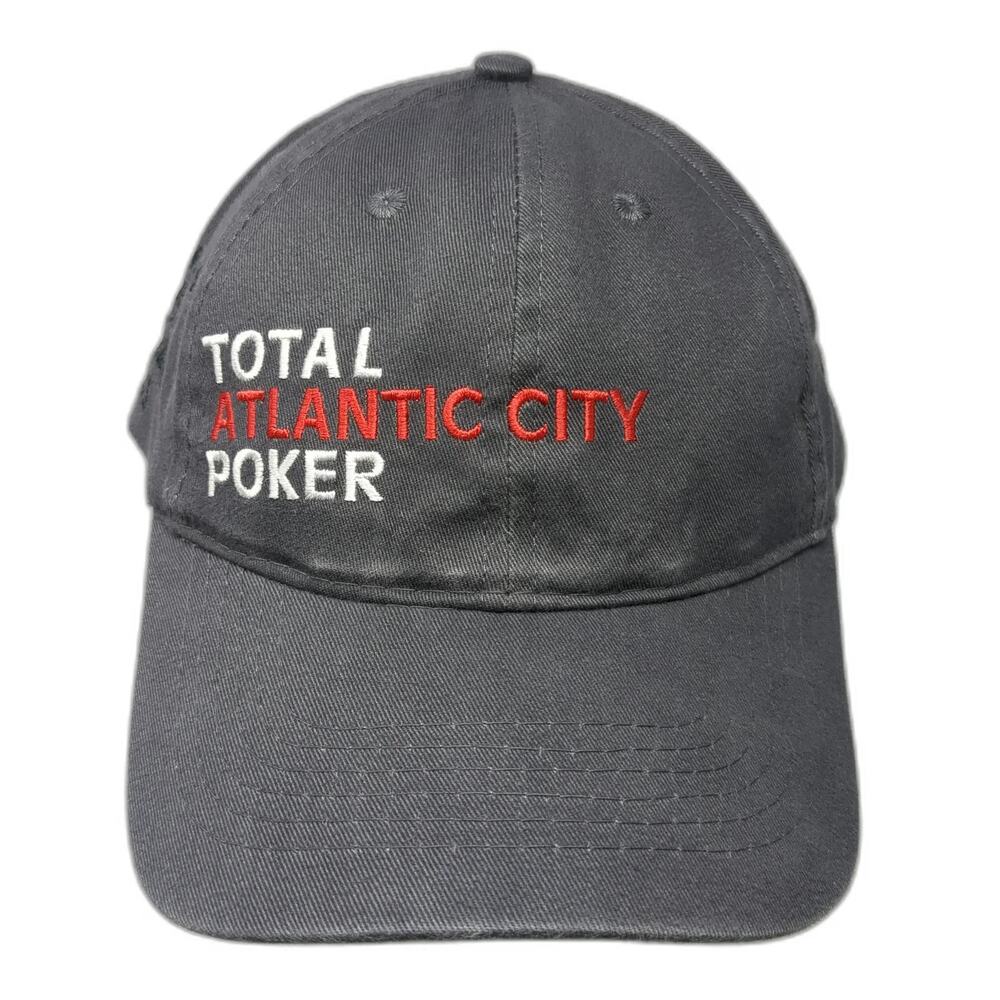AMC Baseball Cap Gray One Size Total Atlantic City Poker Casino Strapback Hat